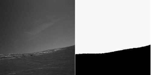 Onboard Science: segmented Martian sky